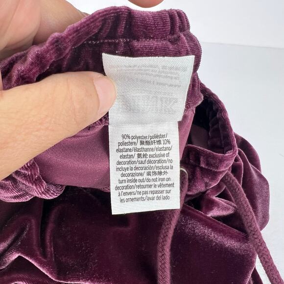 EUC PINK Victoria's Secret Velour Embroidered Pink Logo Drawstring Joggers XS - Picture 8 of 10